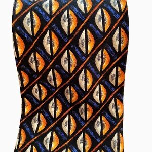 2/$30 GINO ROSSINI Black Foulard Italian Silk Tie
